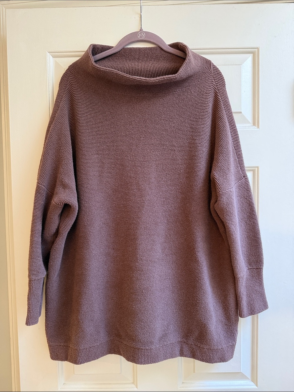 Free People Mauve Turtleneck Oversized Sweater